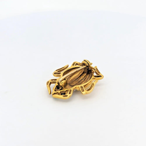 Broche Broche Animalier or jaune émeraude et saphirs 58 Facettes 27221