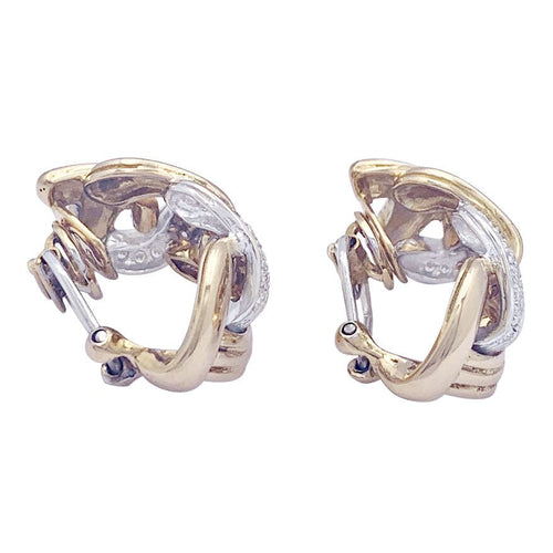 Boucles d'oreilles Boucles d'oreilles Repossi "Tresse" or et diamants. 58 Facettes 33764