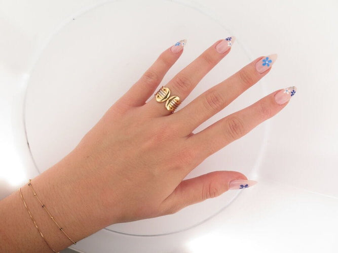 Bague 56 vintage bague CARTIER double c en 3 ors jaune rose blanc 58 Facettes 262048