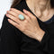 Bague Bague vintage en or jaune 14 carats avec opale et diamants, taille 5,5, ovale, bijou de cocktail 58 Facettes G13942