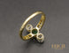 Bague Trilogie Emeraude et Diamants
