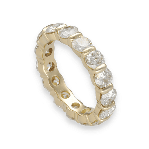 Bague 50 Alliance en or jaune diamants 58 Facettes