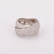 Bague 56 Bague or gris croisée entièrement pavée de diamant 58 Facettes