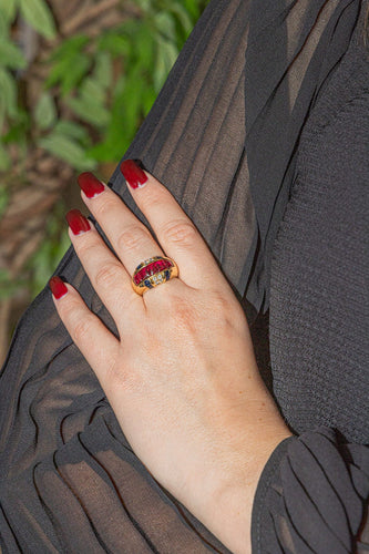 Bague 53 Bague Cocktail Or jaune Rubis 58 Facettes 3017710RV