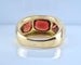 Bague 51.5 Bague en or jaune 18 carats ornée de 3 grenats 58 Facettes AB563