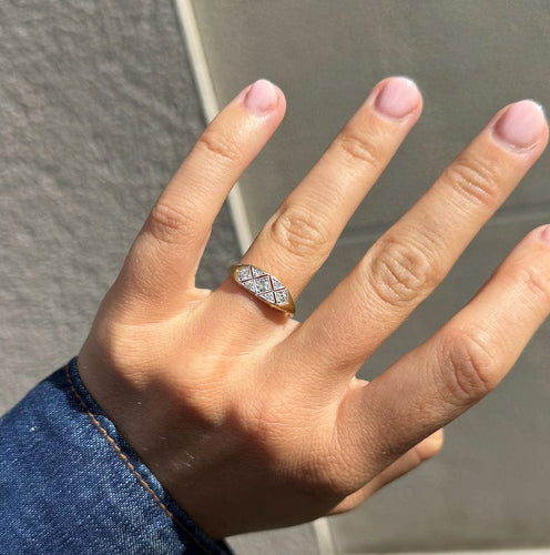 Bague 55 Antique diamond ring 58 Facettes