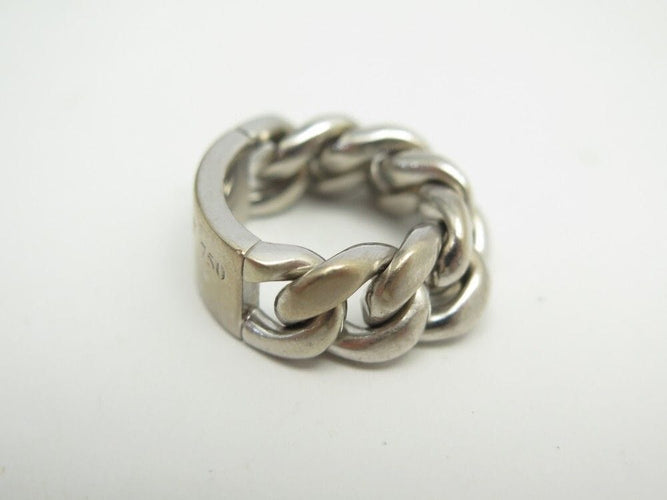 Bague 50 bague CHRISTIAN DIOR gourmette 50 or blanc 58 Facettes 259405
