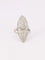 Bague marquise Art-Déco platine diamants taille ancienne 2 ct