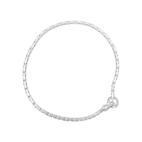 Collier Collier Cartier "Agrafe" en or blanc et diamants. 58 Facettes 34276