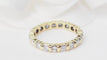 Bague 48 Alliance américaine en or jaune et diamants 1.33ct 58 Facettes 30725