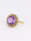 Bague 52 Bague marguerite ancienne or jaune amethyste perles fines 58 Facettes 1102.6