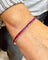 Bracelet Bracelet Tennis en or blanc 18 carats et rubis 58 Facettes