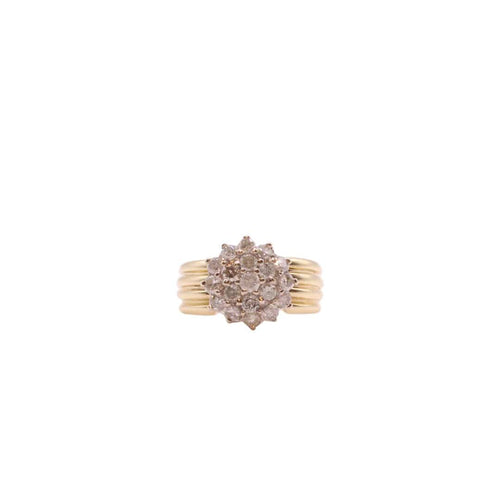 Bague 53 Bague Fleur de Diamants or jaune 58 Facettes