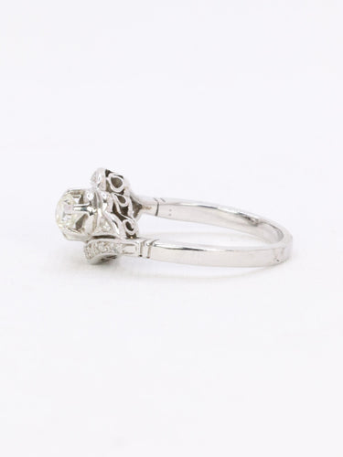 Bague 52 Bague vintage toi et moi or blanc diamants 58 Facettes 1110.5