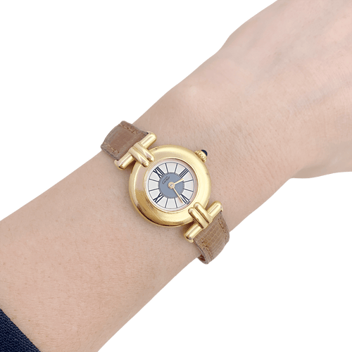 Montre Montre Cartier "Colisée Must" vermeil, cuir. 58 Facettes 34240