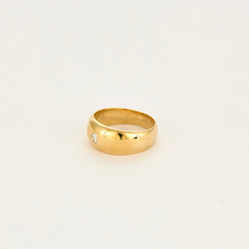 Bague 47 Chevalière Jonc or jaune, diamant 58 Facettes 1