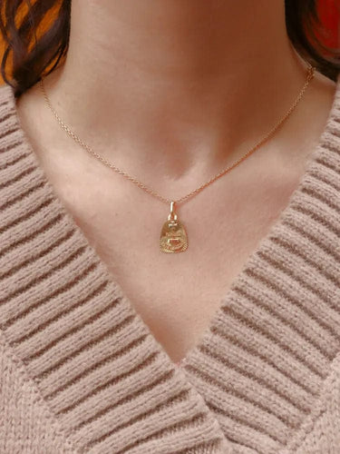 Pendentif AUGIS - Médaille amour trapèze or jaune rubis 58 Facettes J502