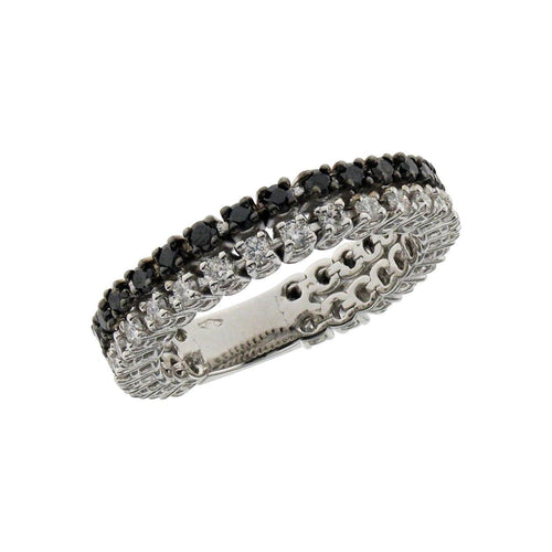 Bague 55 Bague Éternité en or blanc, diamants naturels 58 Facettes AG-200E410-W