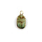 Pendentif Pendentif scarabée en faïence turquoise de style néo-égyptien avec monture en or 14 carats 58 Facettes A2003O