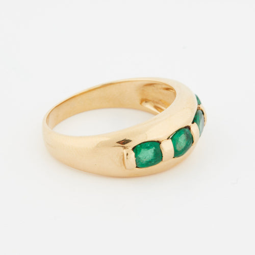 Bague 60 BAGUE OR JAUNE ÉMERAUDES 58 Facettes Ref 9061/18