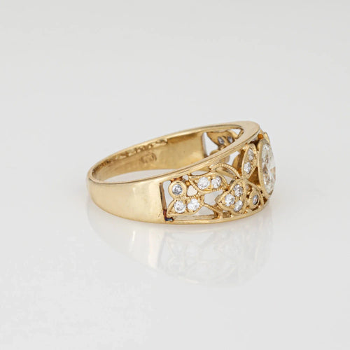 Bague 49.5 Bague vigne diamant vintage en or jaune 58 Facettes G13617