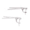 Boucles d'oreilles Boucles d'oreilles "barettes" or blanc, diamants. 58 Facettes 34026