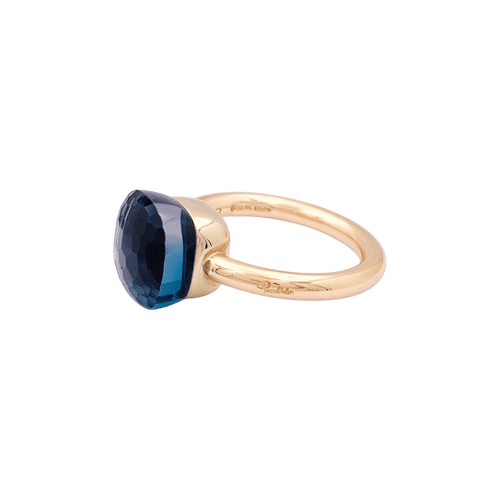 53 Bague Pomellato, "Nudo Classic", or blanc, or rose, topaze blue London. 58 Facettes 34222