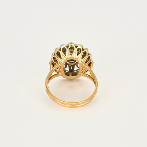Bague 56 Bague Marguerite or jaune et diamants 58 Facettes PER1406