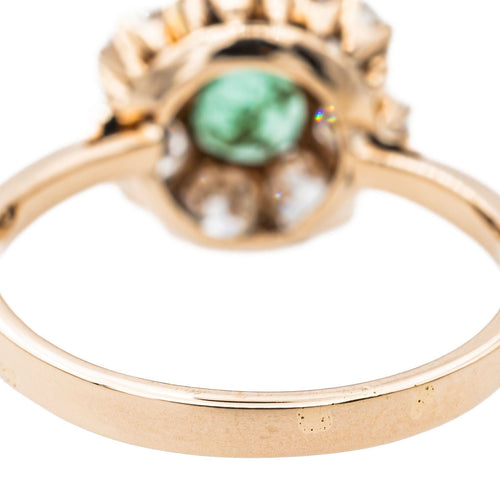 Bague 53 Bague Marguerite Or rose Emeraude 58 Facettes 3437191CN