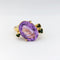 Bague 52.5 Bague en or jaune, améthyste et tsavorites 58 Facettes 33247