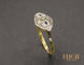 Bague 53 Bague Art Déco Losange Diamants et Saphirs 58 Facettes A10444