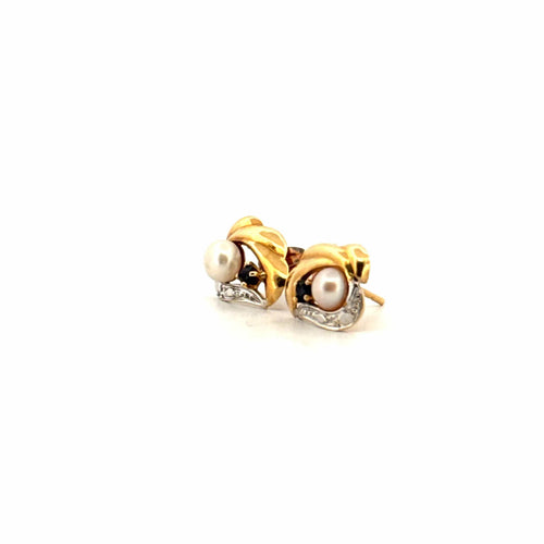 Boucles d'oreilles Puces d'oreilles or jaune topazes et perles 58 Facettes 2-BOD1-GS38371-5