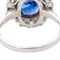 Bague 56 Bague Marguerite Or blanc Saphir 58 Facettes 3312180CN