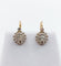 Boucles d'oreilles Dormeuses victorienne or jaune ornée de diamants tailles anciennes en sertis fleur de lys 58 Facettes A04887