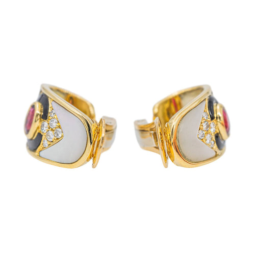 Boucles d'oreilles Fred Boucles d'oreilles Or jaune Rubis 58 Facettes 2576874CN