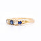Bague 54 Bague Jarretière Belle Époque, Or jaune, Saphirs et Diamants Naturels 58 Facettes 378