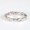 Bague 53.5 Bague d'éternité en or blanc à facettes mixtes 58 Facettes G14160
