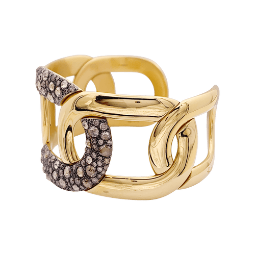 Bracelet Pomellato Tango or et diamant blancs et bruns