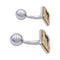 Boutons de manchette Cartier, "Santos Dumont", or et acier. 58 Facettes 33211