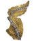 Broche plume Masriera des années 1950, en or jaune et blanc 18 carats, avec diamants.