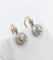 Boucles d'oreilles Dormeuses marguerite - Boucles d’oreilles en or 18k, platine et diamants 58 Facettes A06632