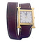 Montre Hermès,"Heure H", plaqué or, acier sur cuir. 58 Facettes 33734