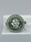 Bague 57 Bague style Art Déco Diamants Emeraudes 58 Facettes AB67