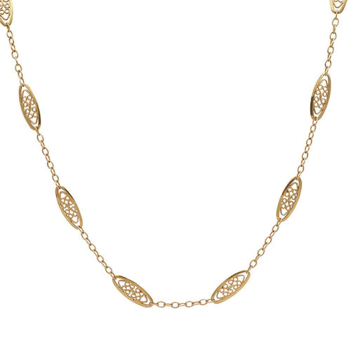Collier Sautoir Or jaune - Epoque 1900 58 Facettes
