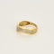 Bague 57,5 Bague mouvementée en or jaune, or blanc et diamants 58 Facettes THI0508