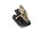 Bague 44 Bague en or jaune sertie d'une émeraude et de diamants 58 Facettes B578