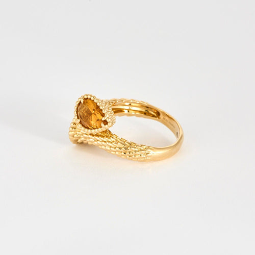 Bague 55 BOUCHERON - Serpent Bohème - Bague toi&moi, or jaune et citrine 58 Facettes AB75
