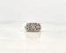Bague Bague ancienne or blanc jarretière diamants 58 Facettes