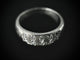 Bague 54 Bague d'époque année 1960/70 or blanc diamants 58 Facettes