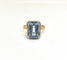 Bague 58 Bague or jaune aigue marine 58 Facettes